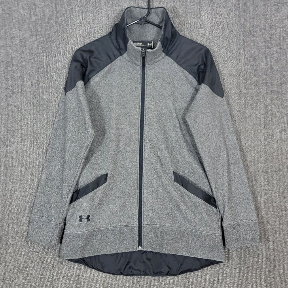Under Armour Jacket Womens XS Gray & Black Perfect Fleece Loose 1276215